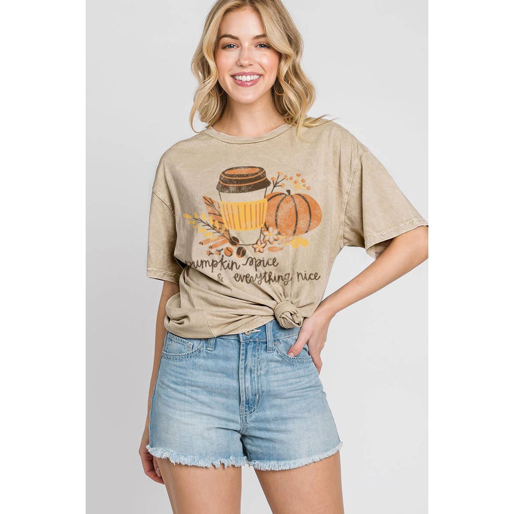 PUMPKIN SPICE MINERAL GRAPHIC TEE-HRTandLUV