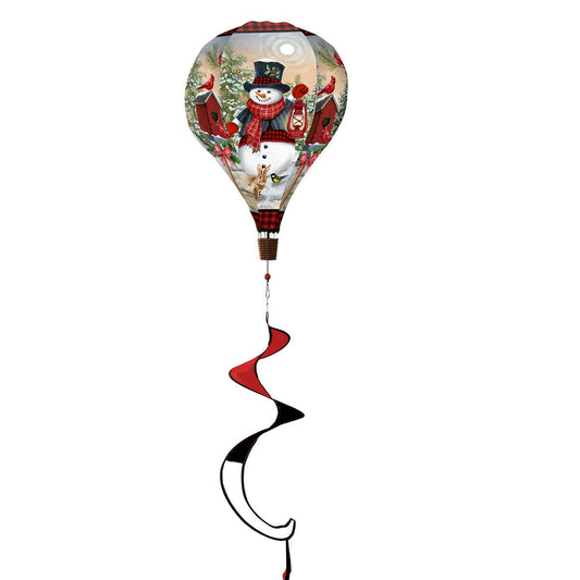 Briarwood Lane - Snowman and Friends Hot Air Balloon Spinner