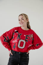 Gameday Social Apparel Co.® - Ohio State Patched Up Cropped Longsleeve