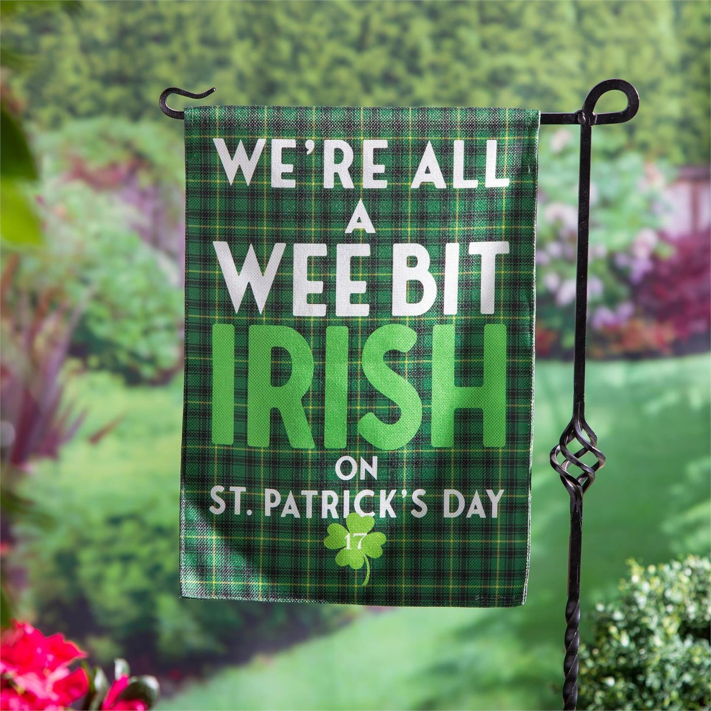 Wee Bit Irish Burlap Flag