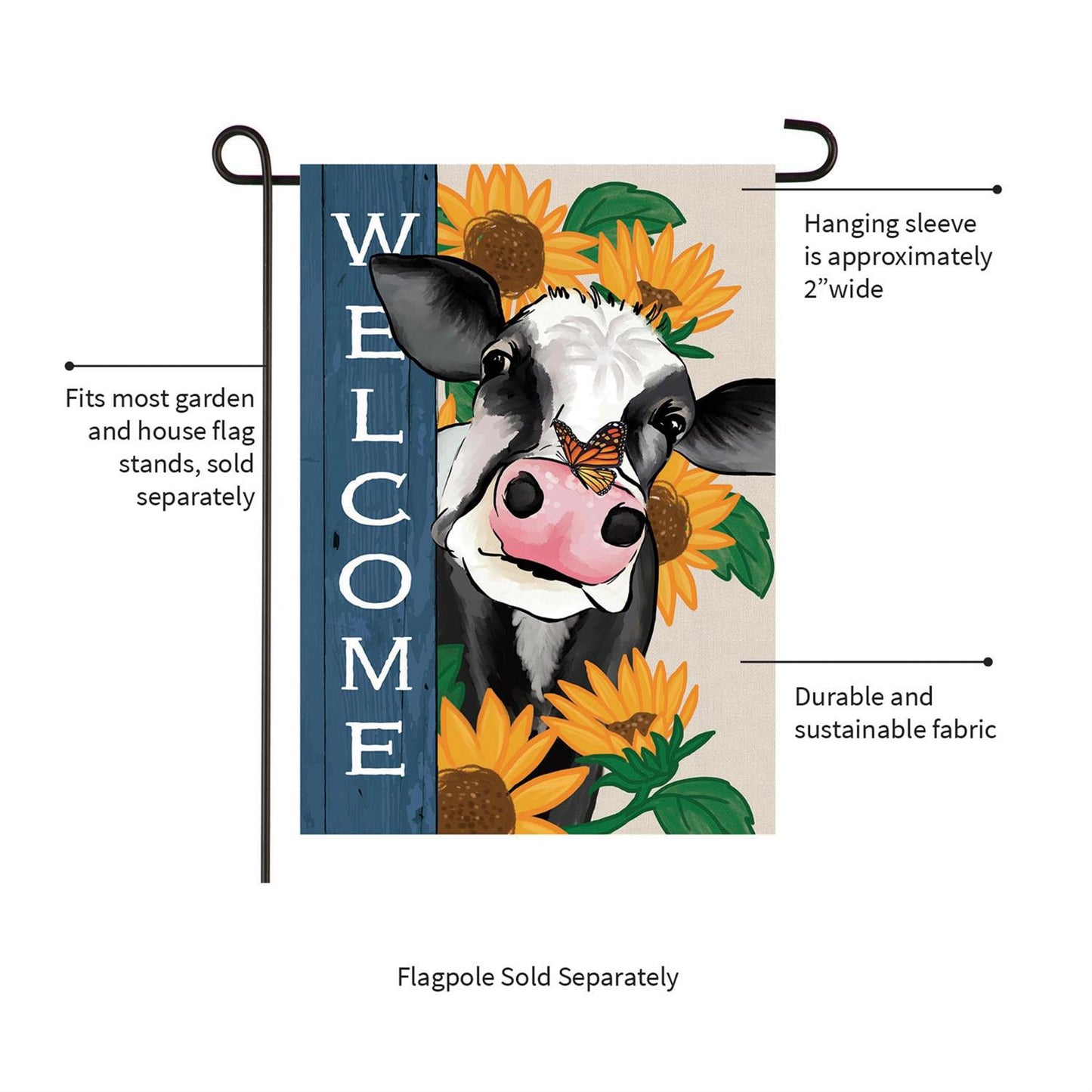 Mooove Over For Fall Suede Flag