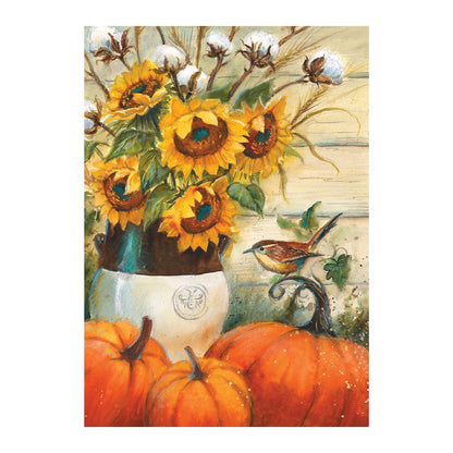 Cotton & Sunflowers Suede Flag