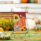 Animal Print Pumpkin Suede Flag