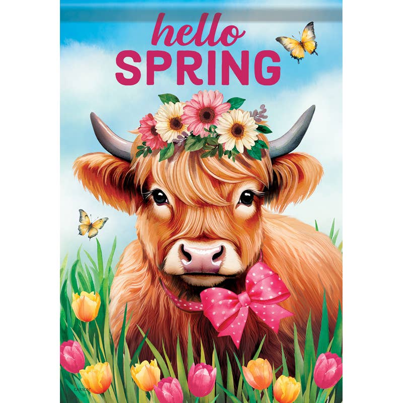 FlagTrends by Carson - "Hello Spring" Highland Dura Soft™ Large Flag