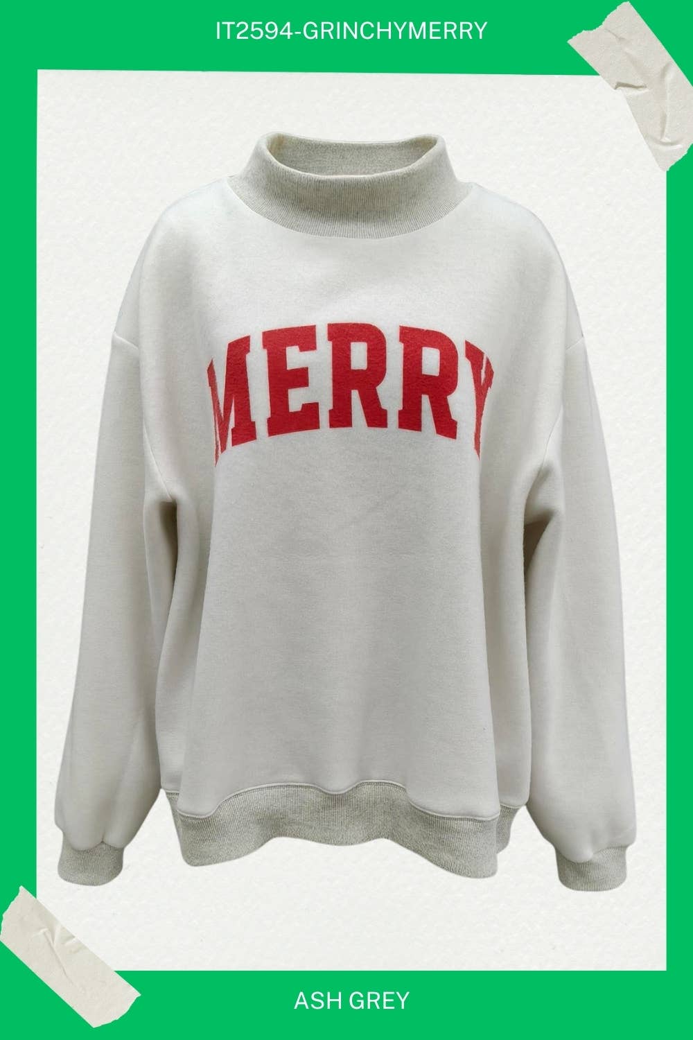 GRINCHYMERRY  'GRINCHY & MERRY' Reversible Sweatshirt