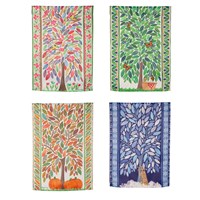4 Season Trees Suede Garden Flag, Set of 4