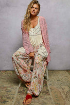 Pol Clothing - Weave Pattern Solid Thin Acrylic Sweater Open Cardigan SALE