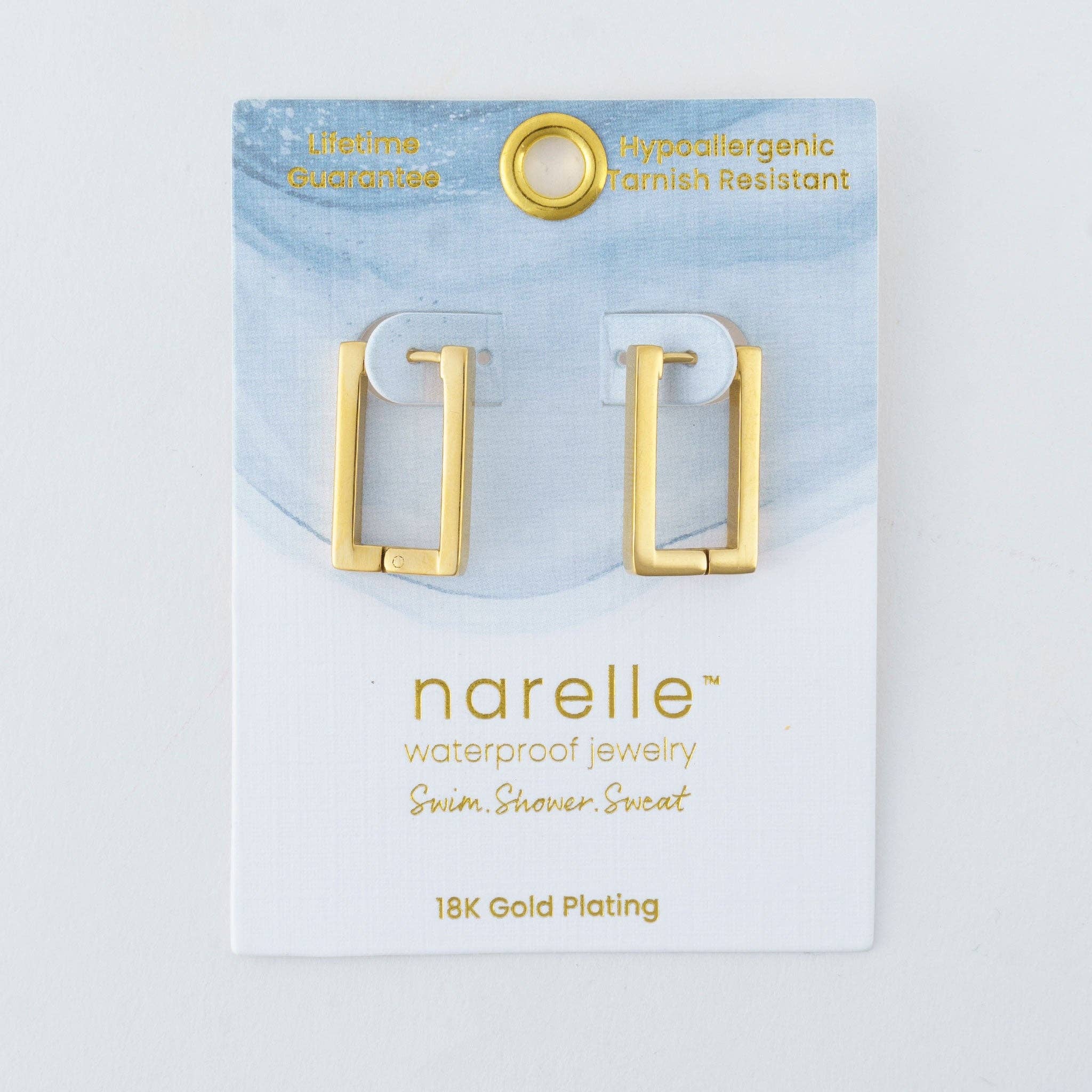 Howard's - Narelle Waterproof Rectangle Hoop Earrings