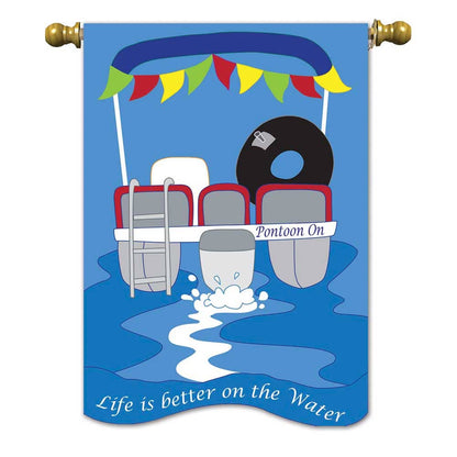 Magnolia - Life Is Better On Water Garden Flag