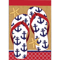 Magnolia - Garden Anchor Flips Burlap Flag