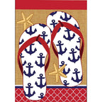 Magnolia - Garden Anchor Flips Burlap Flag