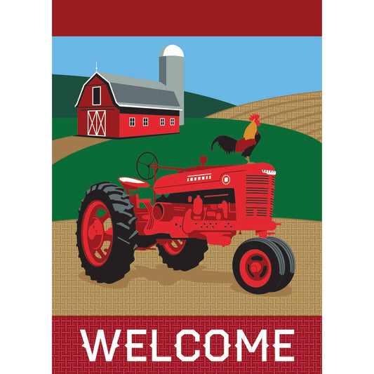 Magnolia - Tractor Welcome Garden Flag