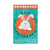 Carrot Wreath House Applique Flag