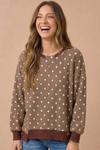 Haptics - Polka Dot Wave Rib Top