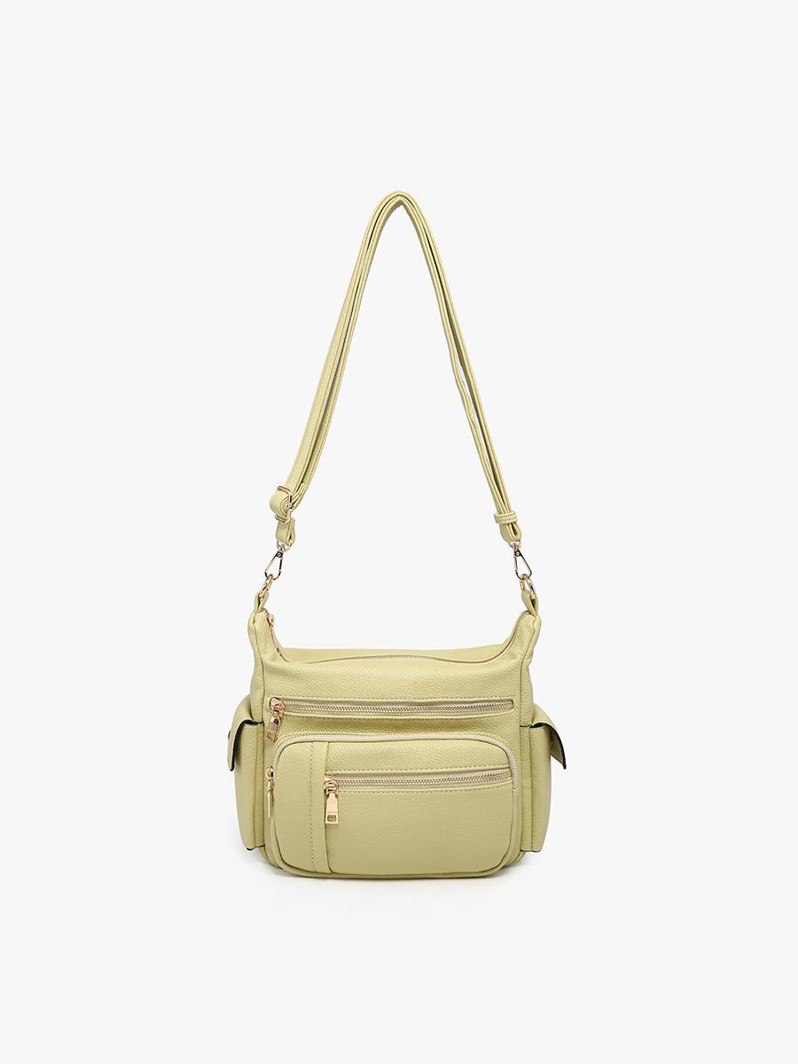 Nicole Multi-Zip Crossbody w/ Side Pockets