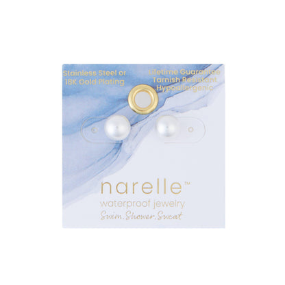 Howard's - Waterproof Earrings Faux Pearl in Stainless Steel Stud