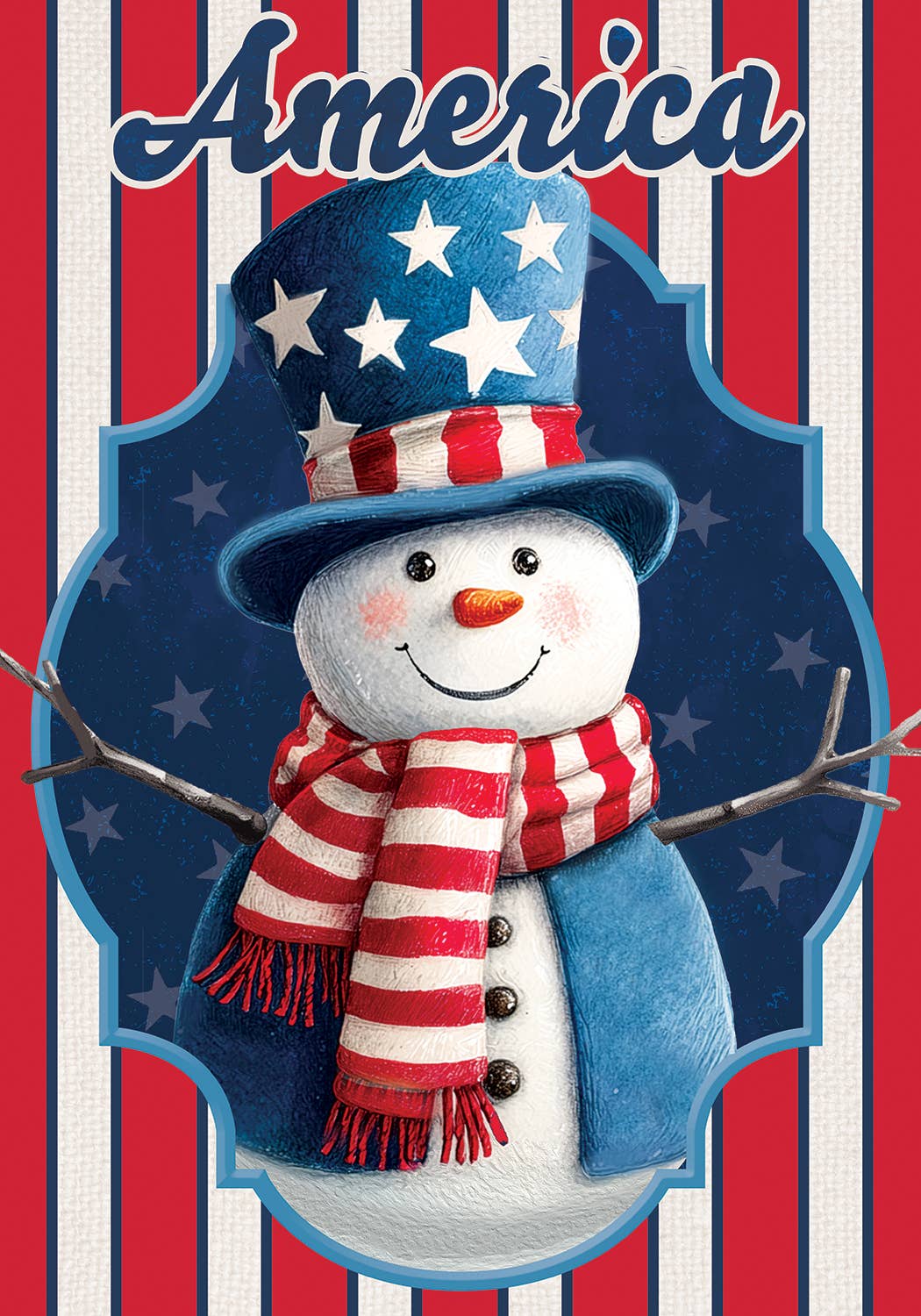 Custom Decor - Patriotic Snowman