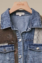 Mello. - Vintage Denim Patchwork Shirt Jacket