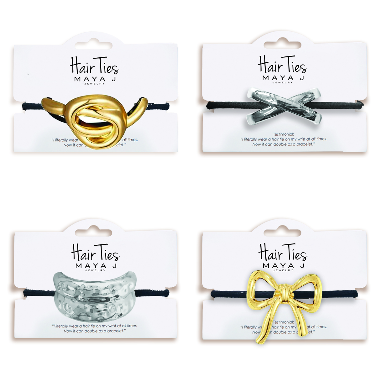 Maya J - Bold Hair Ties - 14K Gold-Plated Brass