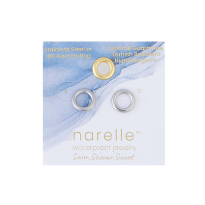 Howard's - Waterproof Earrings Circle Studs Stainless Steel & Gold