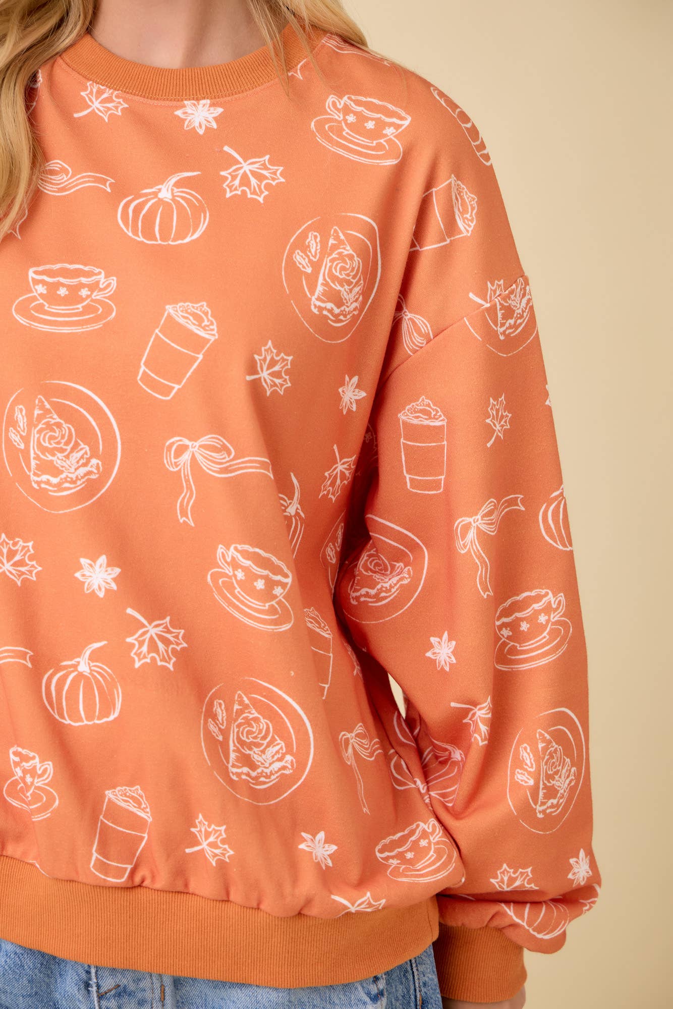 Main Strip - Pumpkin Spice Print Crewneck