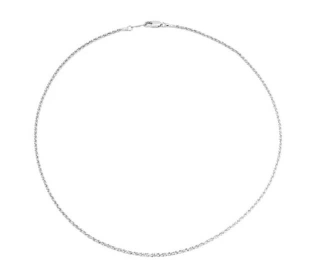 Birthstone Charm Tiny Rope Necklace (Choose your Chain)