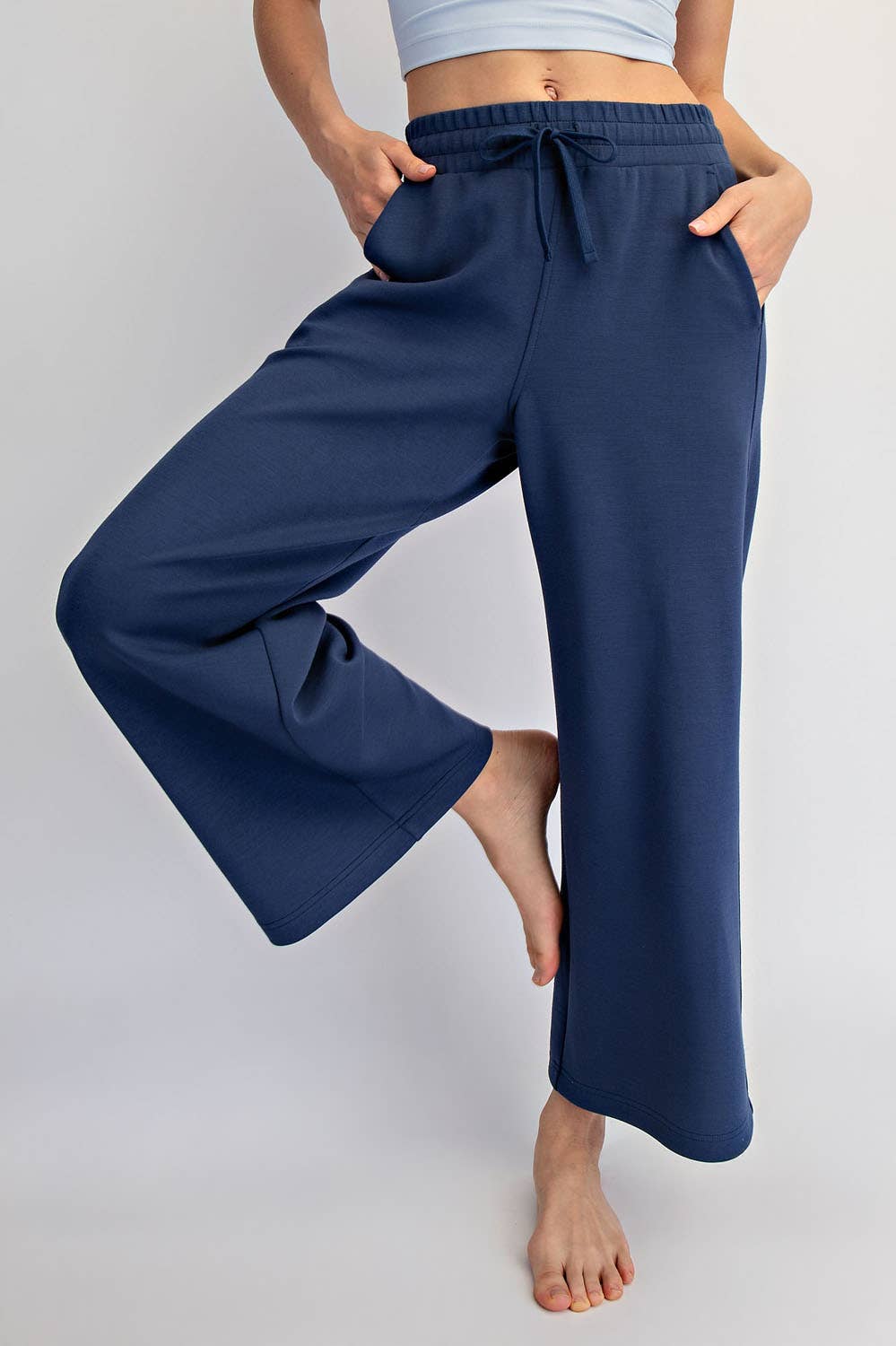 Rae Mode - MODAL SCUBA CROPPED WIDE PANT