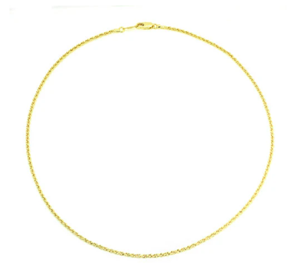 Birthstone Charm Tiny Rope Necklace (Choose your Chain)