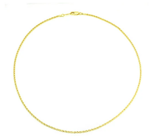 Birthstone Charm Tiny Rope Necklace (Choose your Chain)