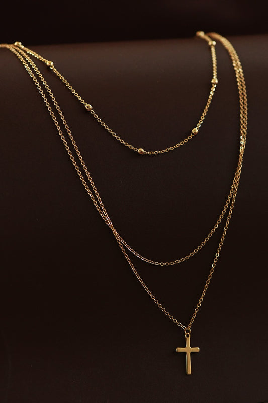 18K Gold Non-Tarnish Stainless Steel Necklace 2
