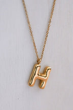 18K Non-Tarnish Stainless Steel Initial Necklace