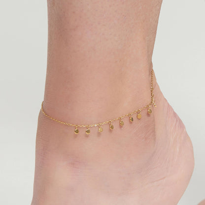 Howard's - Waterproof Anklet 18K Gold Disc Chain Narelle