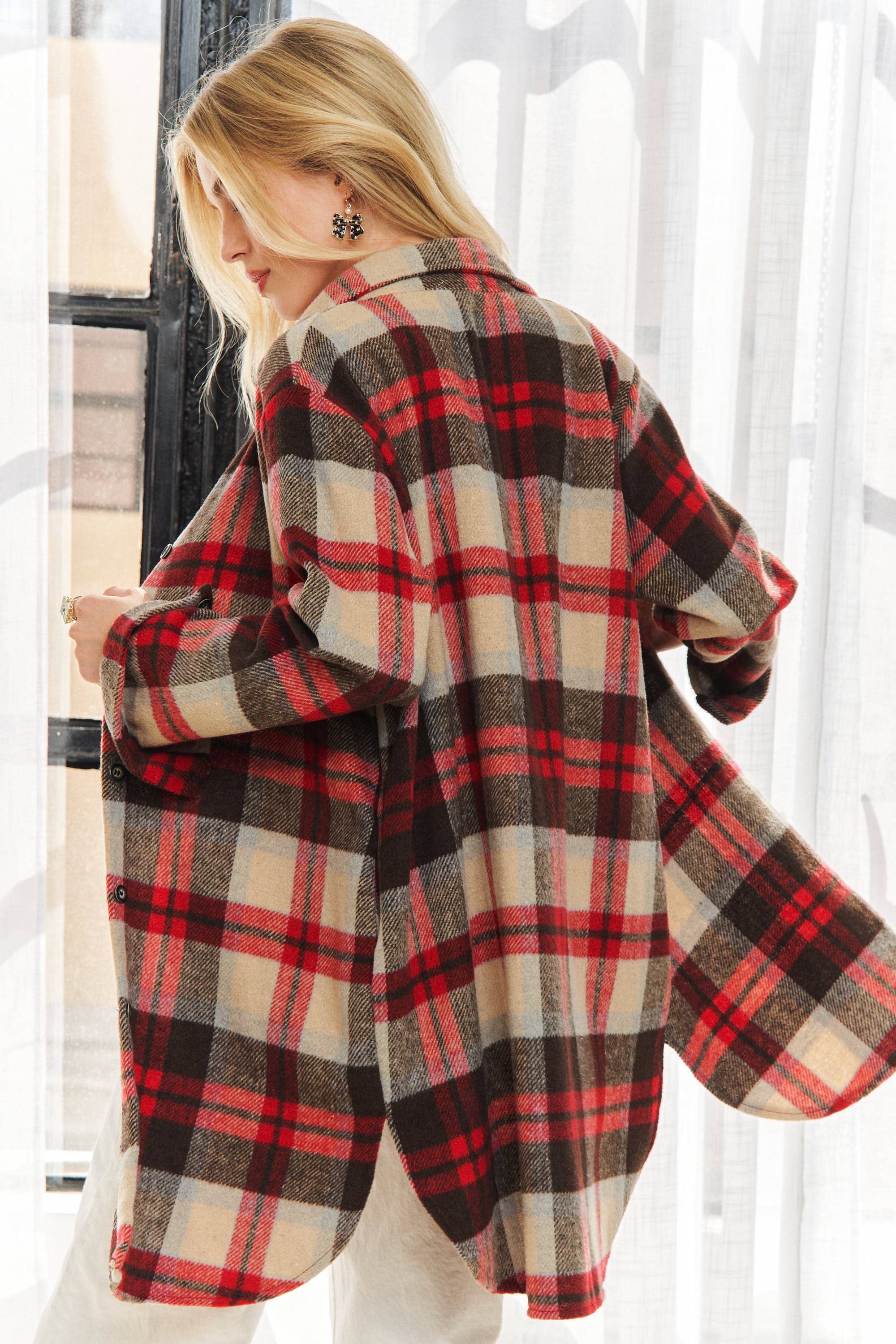 ADORA LA - CEJ1987A - CLASSIC FLANNEL SHACKET
