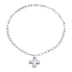 JOSSLYN by wall to wall - NOTABLE HAMMERED CROSS FRONT TOGGLE NECKLACE |
