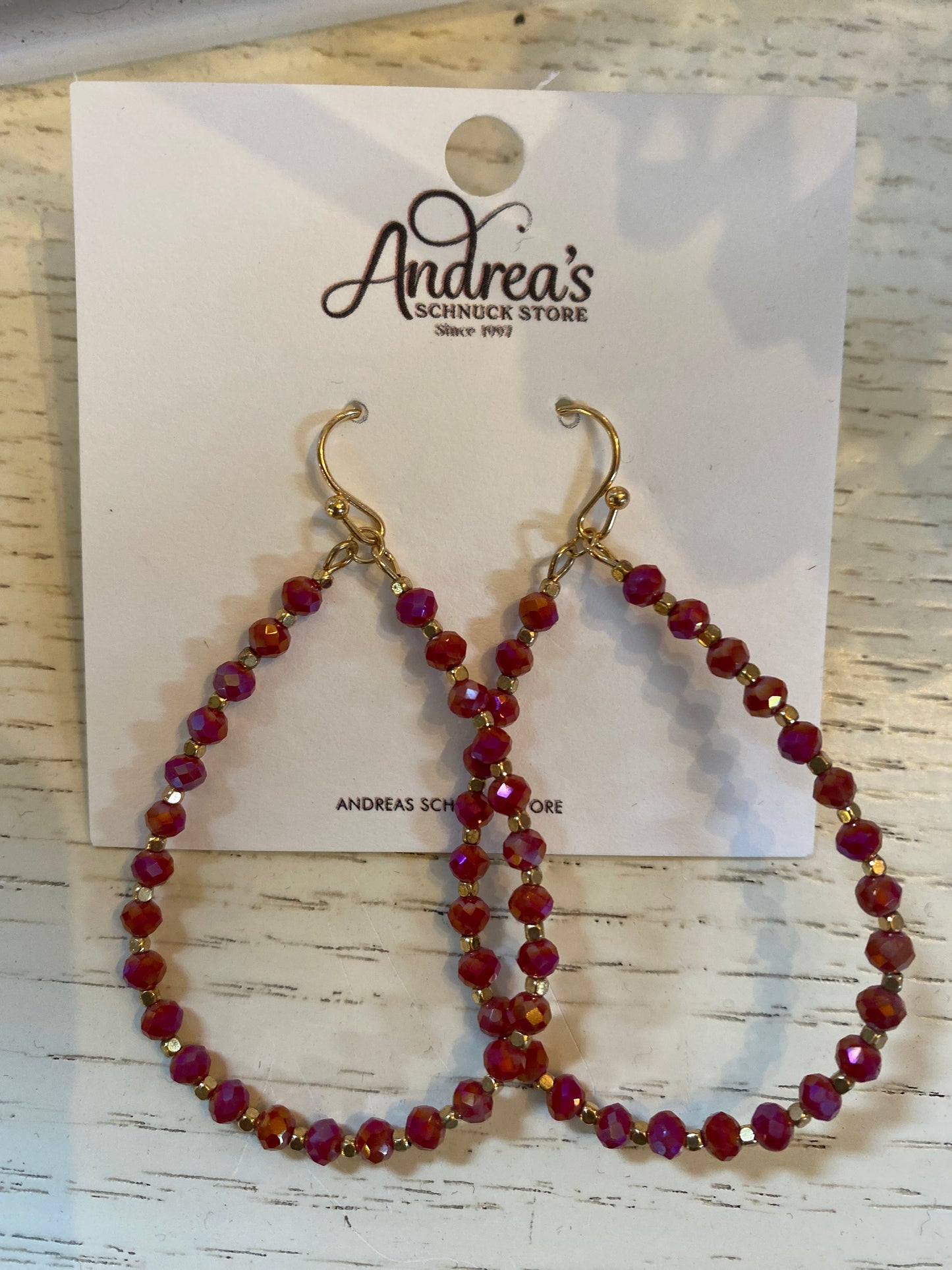 Beaded Tear Drop Earrings