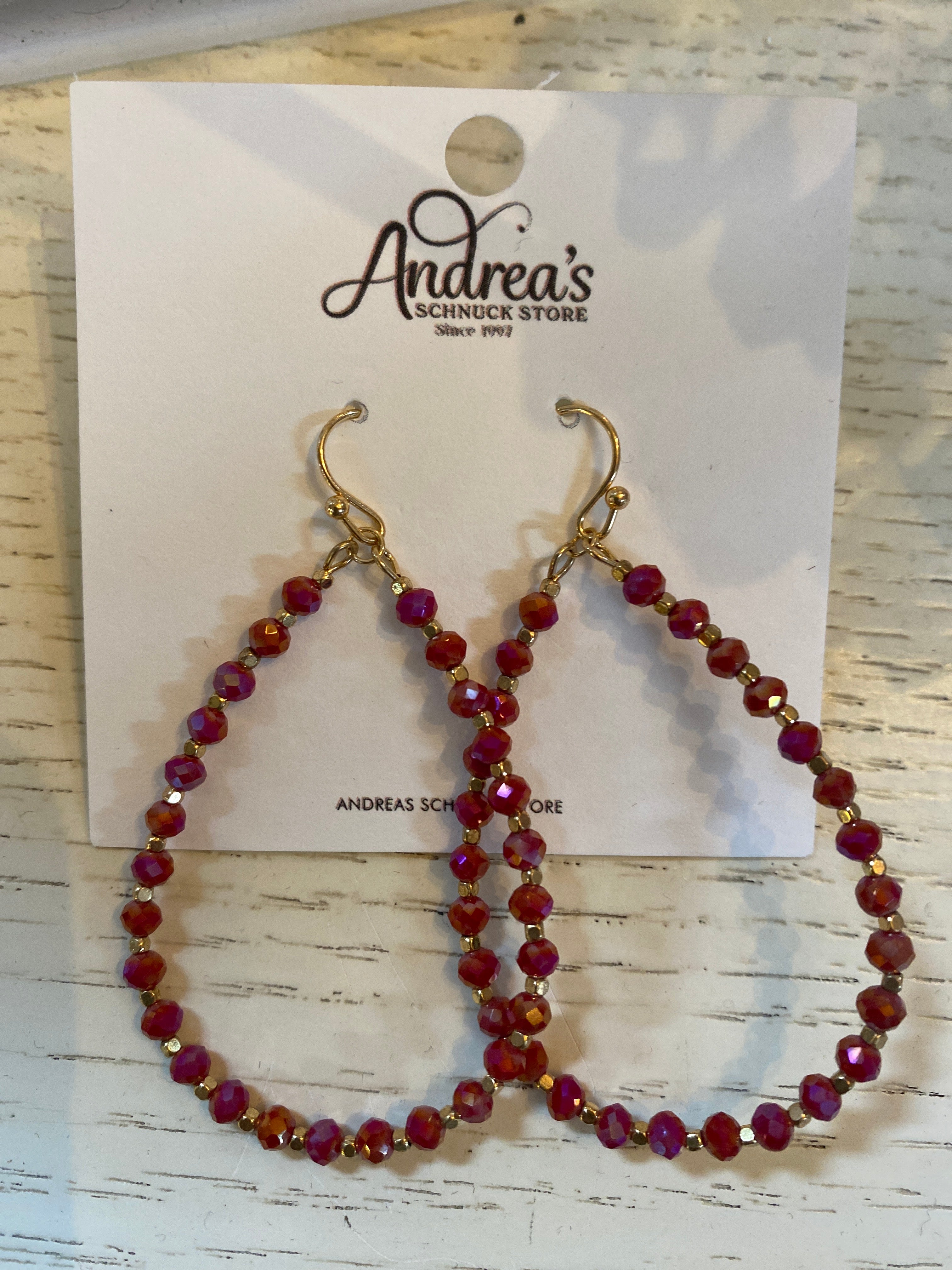 Beaded Tear Drop Earrings