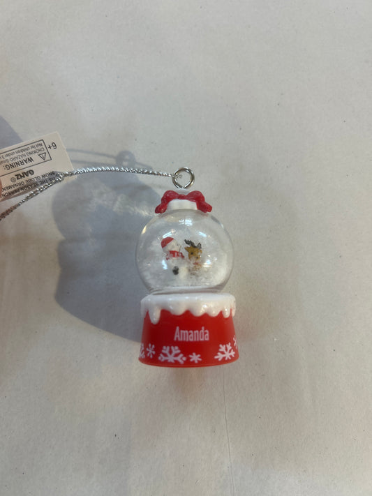 Amanda Mini Snow globe Ornament