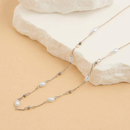 Howard's - Waterproof Necklace 18" Pearl & Bead Station Narelle