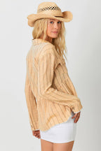 April Washed Peplum Jacket