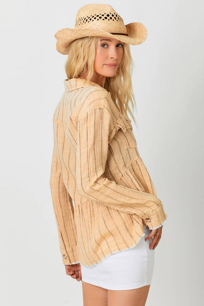 April Washed Peplum Jacket