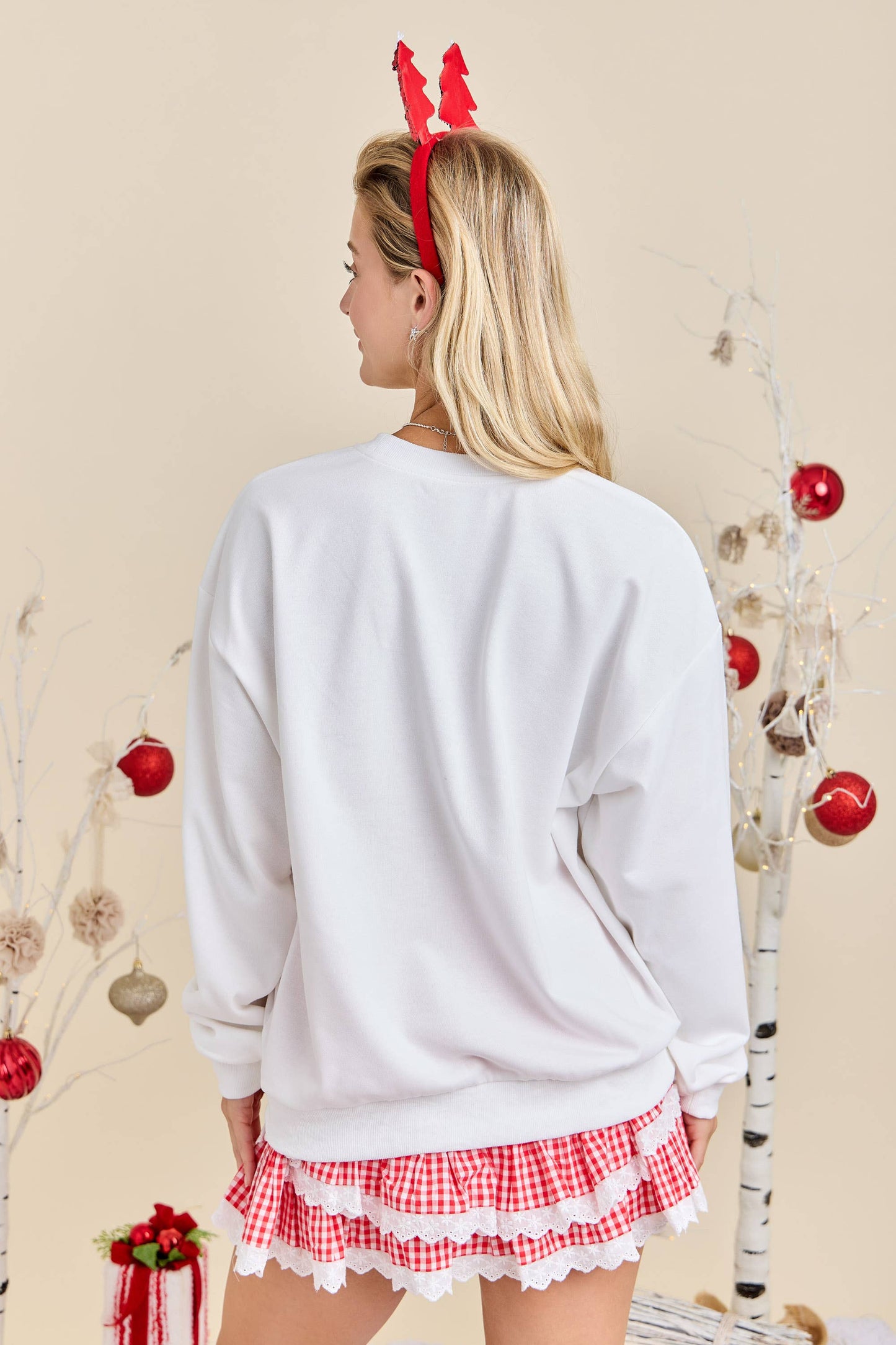 Main Strip - Holly Jolly Multicolor Gingham Pullover – Ready to Ship🎄