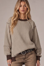 Harlow Waffle Patch Detail Pullover