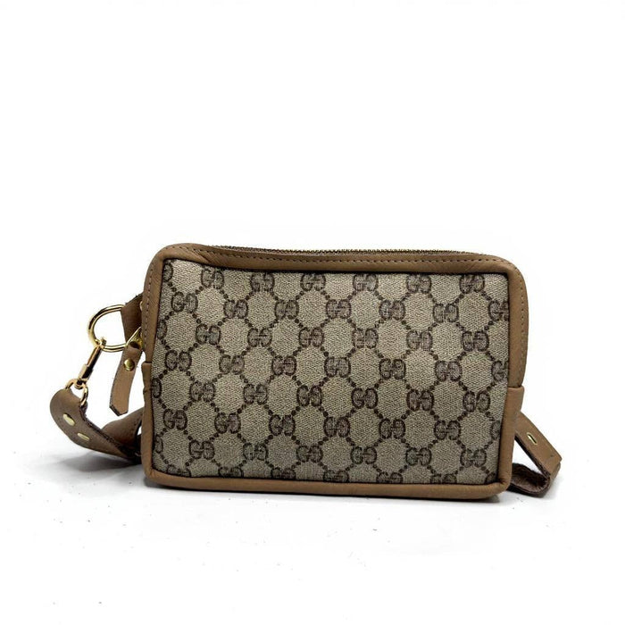 Beaudin - Bella Belt Bag In Mocha Mousse Leather | Upcycled GG Full Front