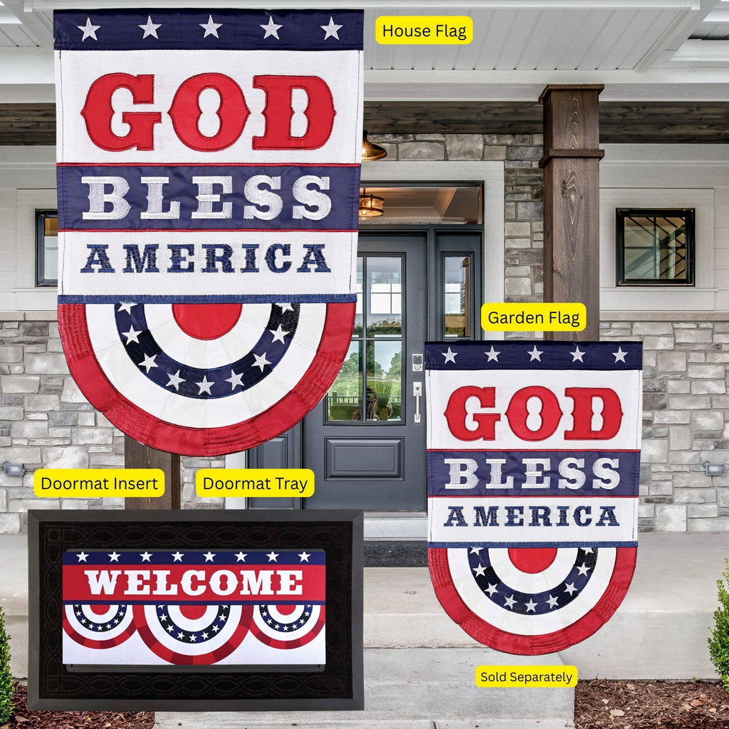 Magnolia - Garden Flag God Bless America