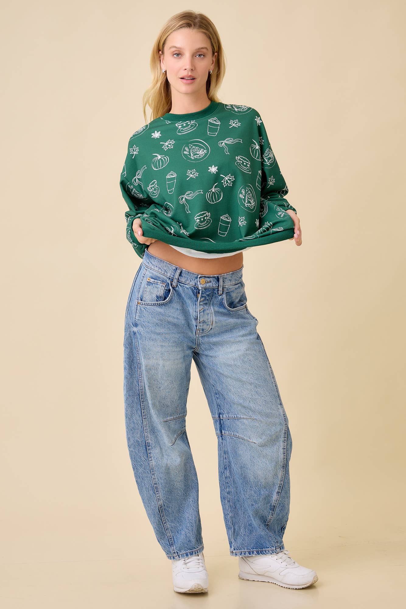 Main Strip - Pumpkin Spice Print Crewneck