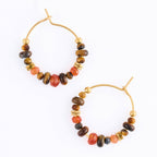 Howard's - Hoop Earrings Gemstone Beaded Waterproof Narelle Gold