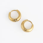 Howard's - Waterproof Earrings Hoop Graduated Huggie in Gold & Steel