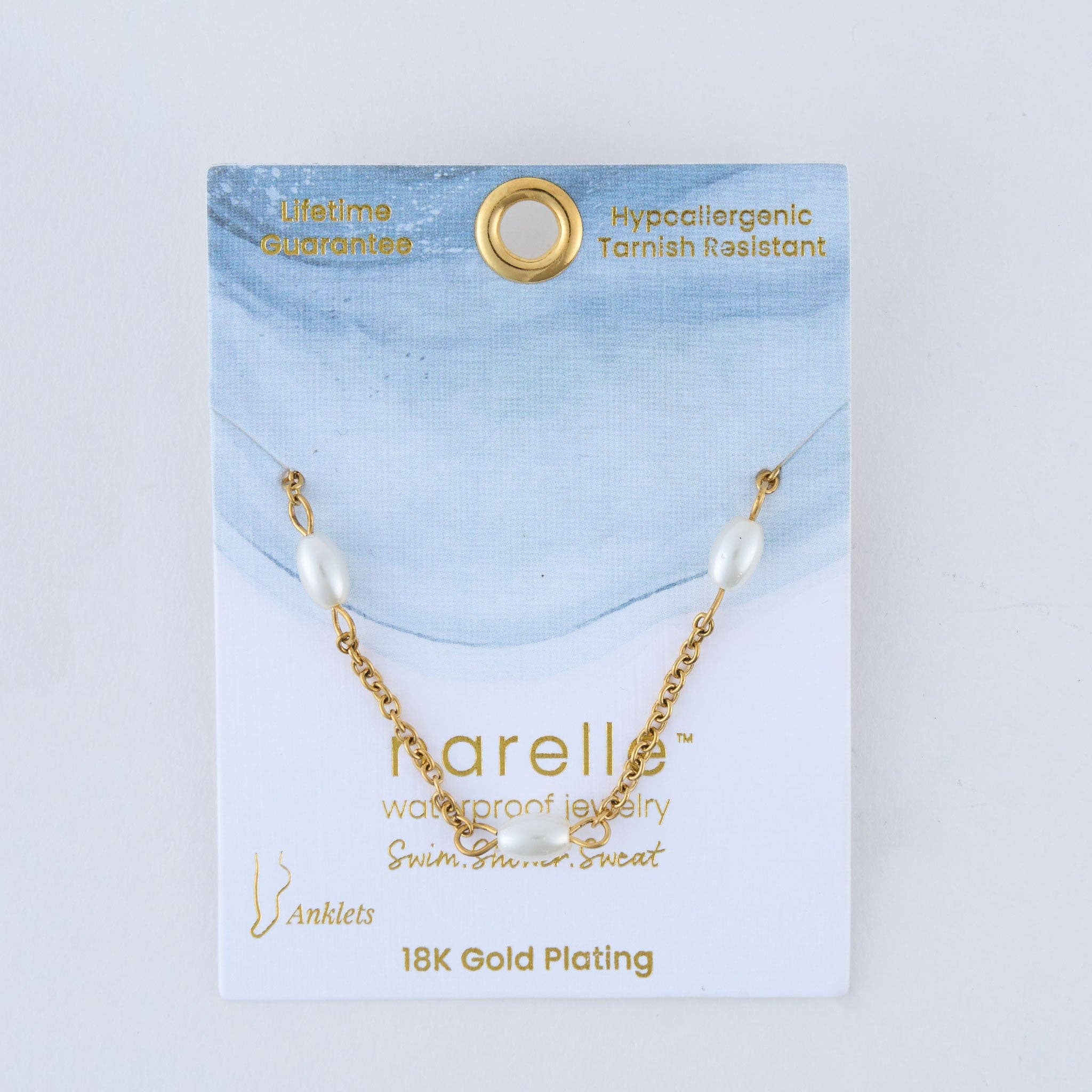 Howard's - Narelle Waterproof Gold Plated Pearl Anklet