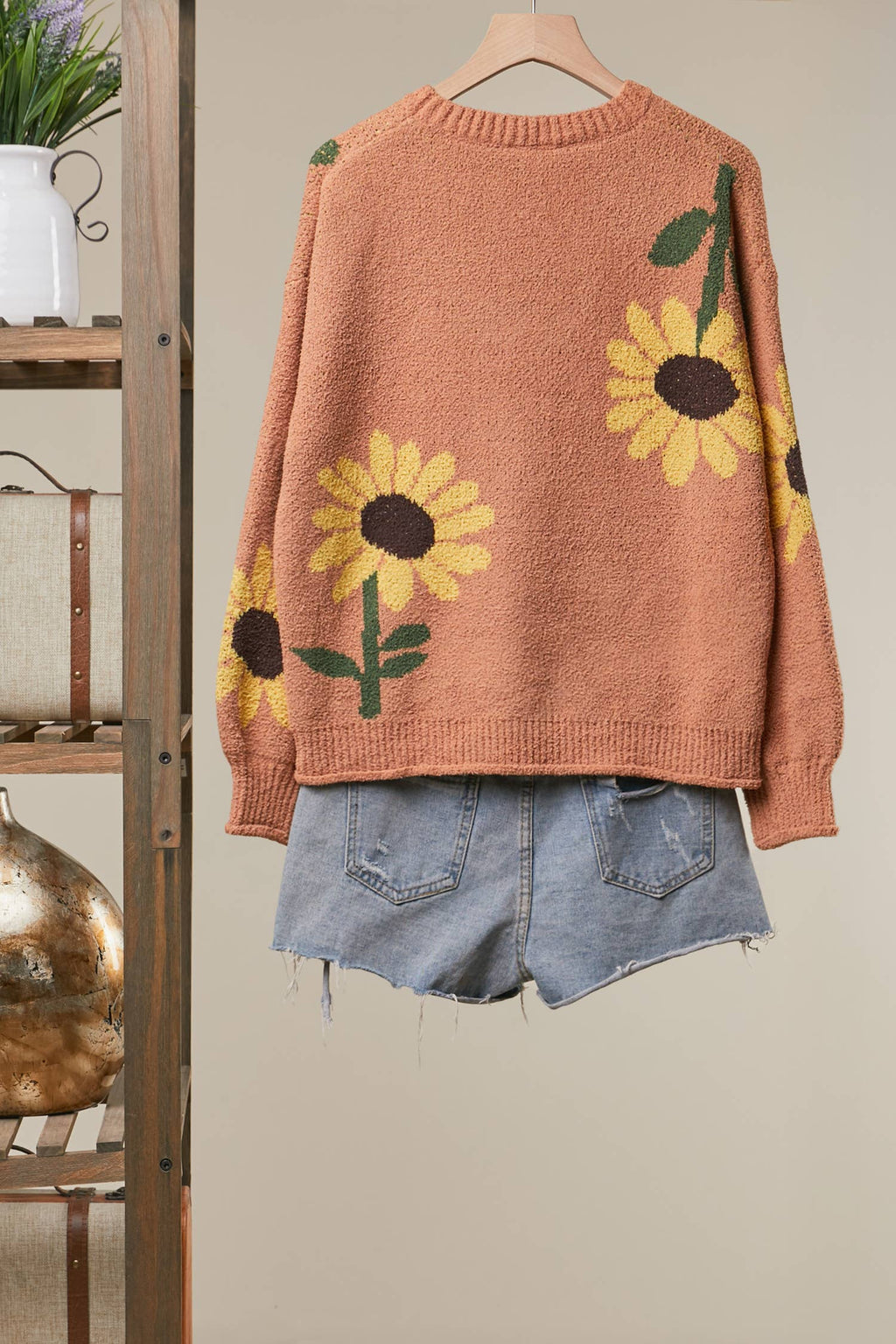 Sunlit Bloom Patch Sweater-Mello