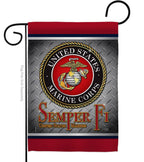 Semper Fi US Marine Armed Forces Military Corps Decor Flag Double Sided-Thick Fabric